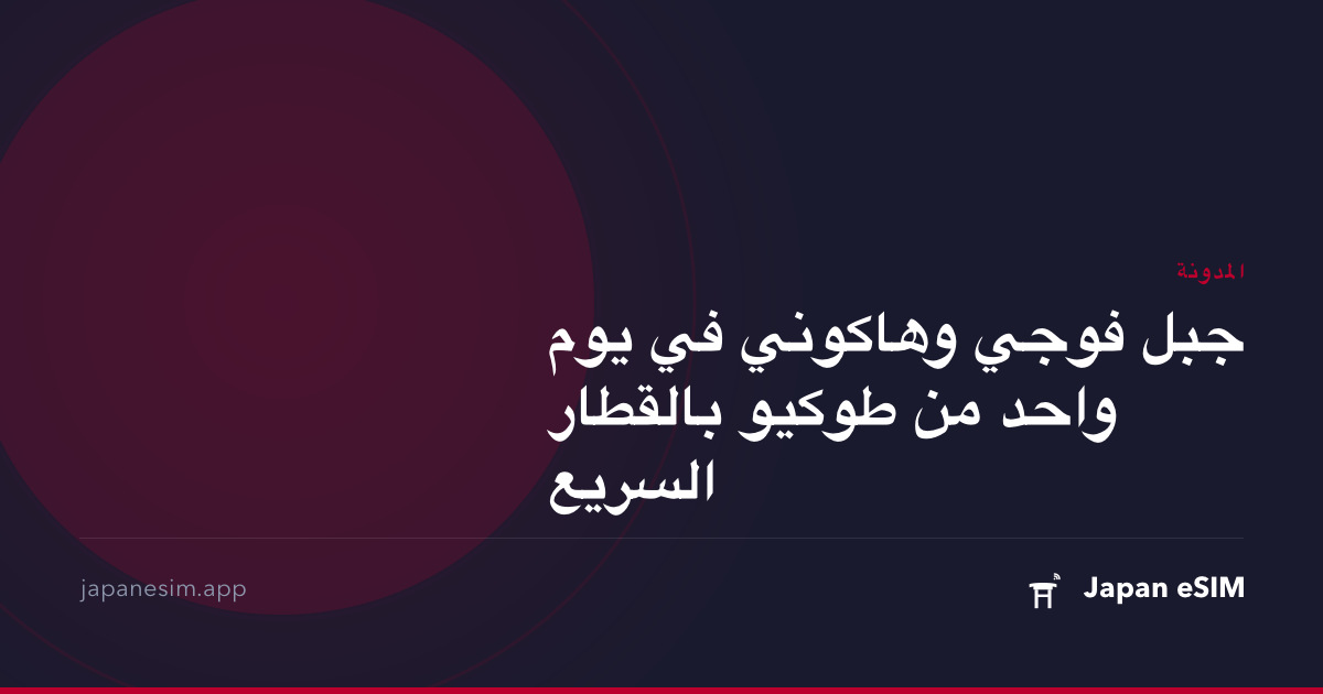 جبل فوجي وهاكوني في يوم واحد من طوكيو بالقطار السريع
