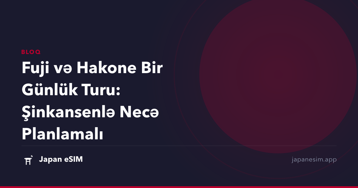 Fuji və Hakone Bir Günlük Turu: Şinkansenlə Necə Planlamalı