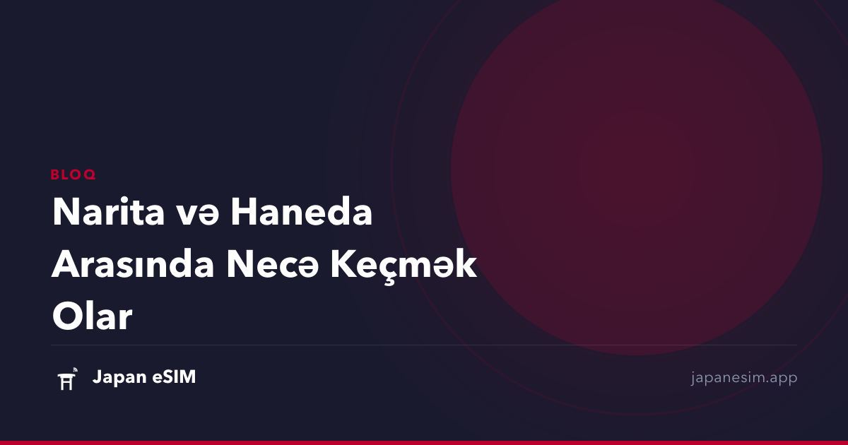 Narita və Haneda Arasında Necə Keçmək Olar