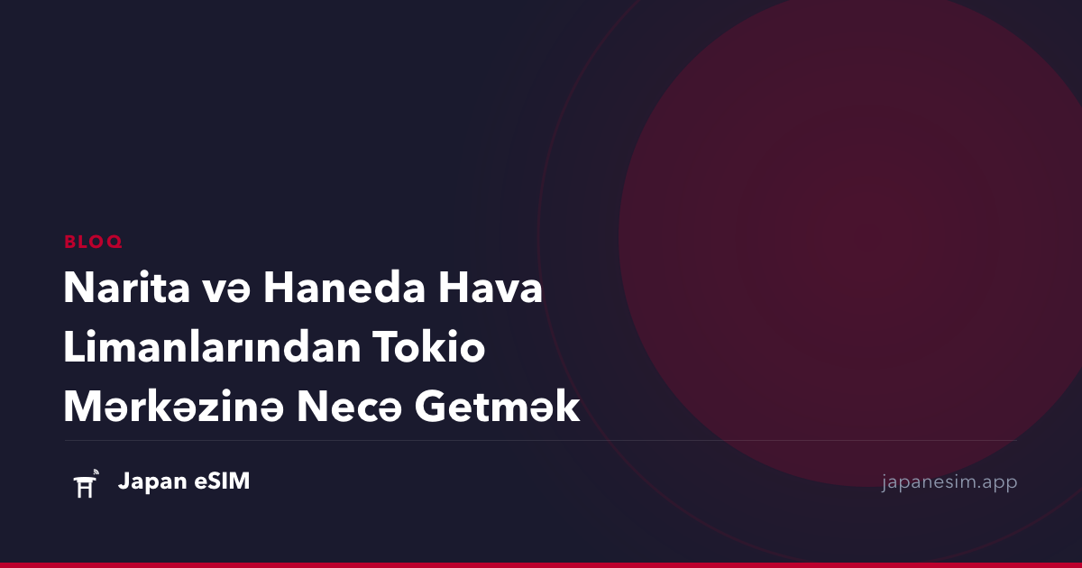Narita və Haneda Hava Limanlarından Tokio Mərkəzinə Necə Getmək
