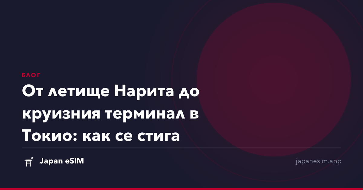 От летище Нарита до круизния терминал в Токио: как се стига