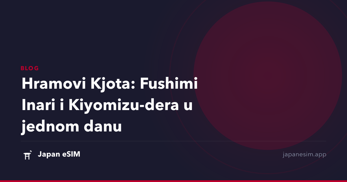 Hramovi Kjota: Fushimi Inari i Kiyomizu-dera u jednom danu