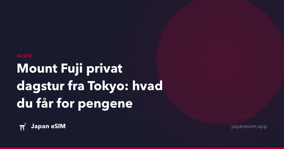 Mount Fuji privat dagstur fra Tokyo: hvad du får for pengene