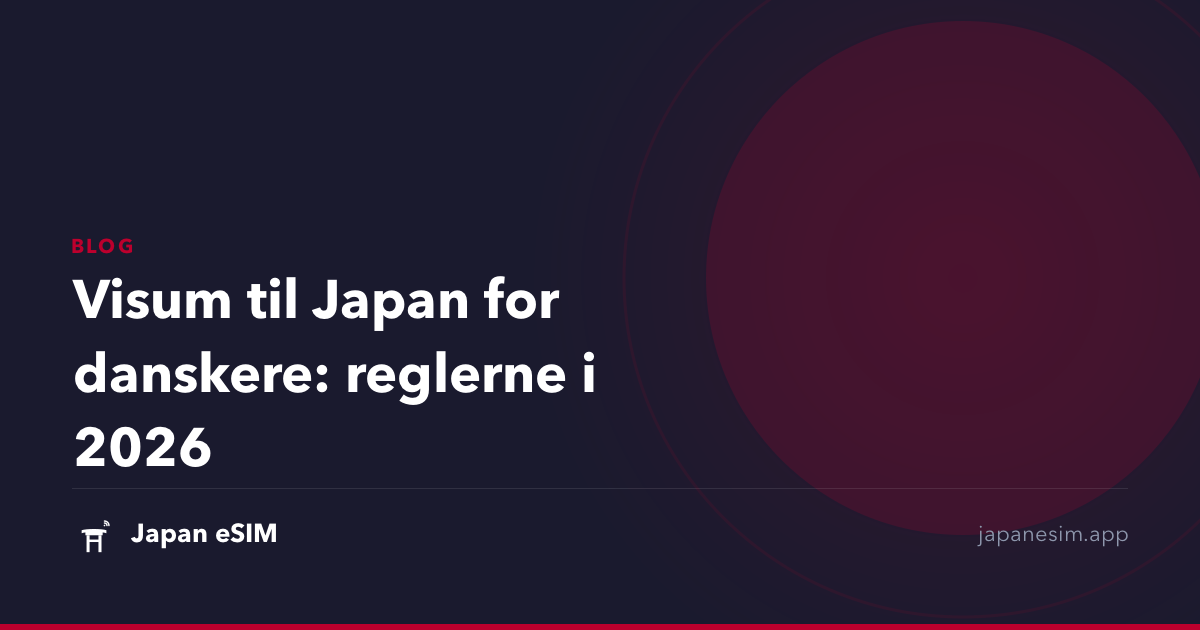 Visum til Japan for danskere: reglerne i 2026