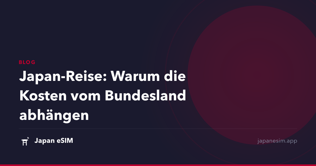 Japan-Reise: Warum die Kosten vom Bundesland abhängen