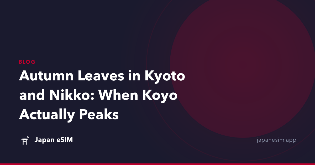 Autumn Leaves in Kyoto and Nikko: When Koyo Actually Peaks