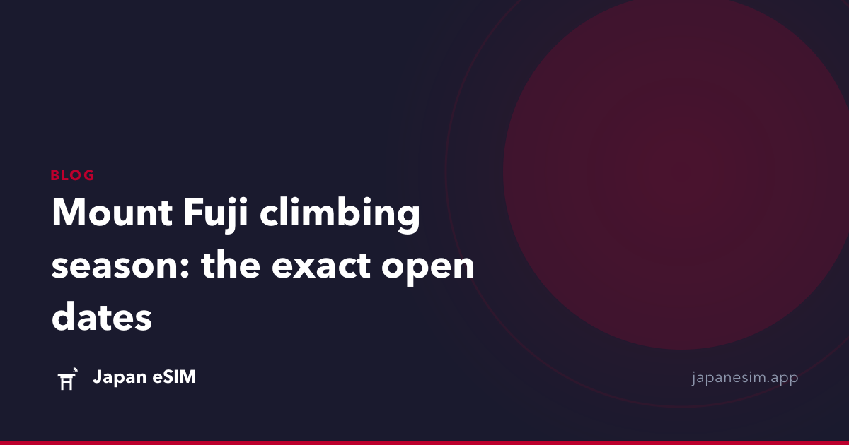 Mount Fuji climbing season: the exact open dates
