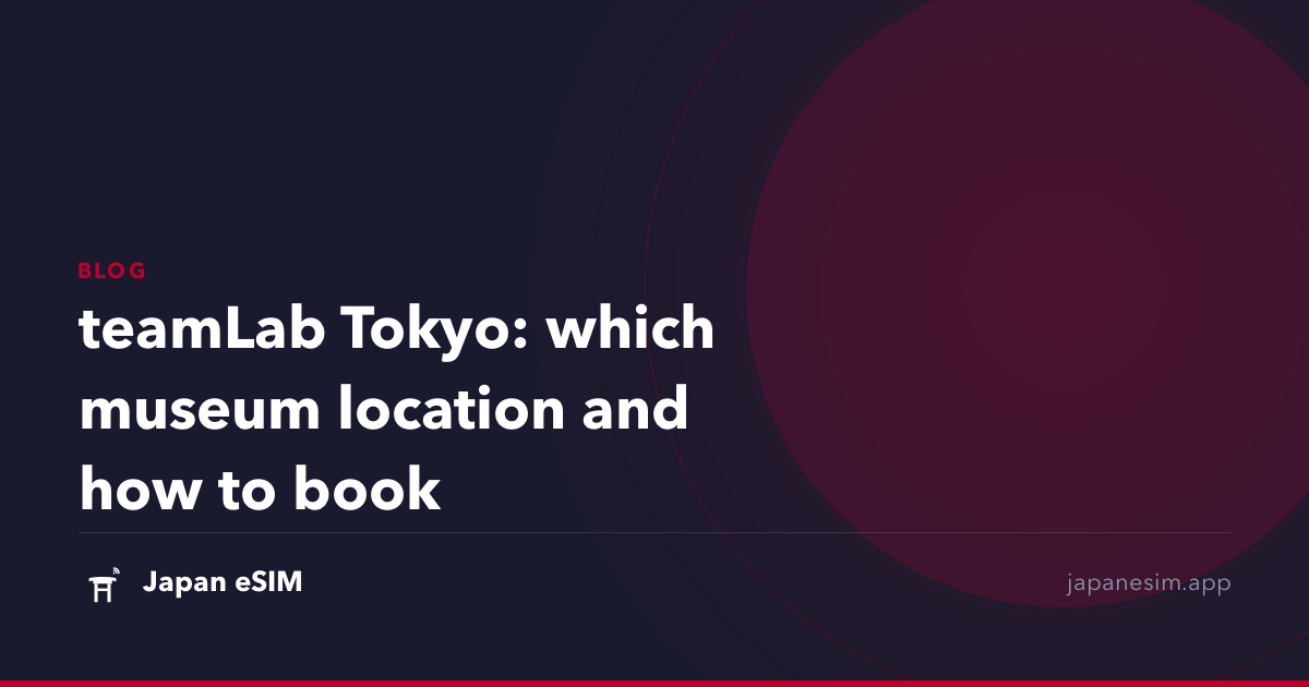 teamLab Tokyo: which museum location and how to book