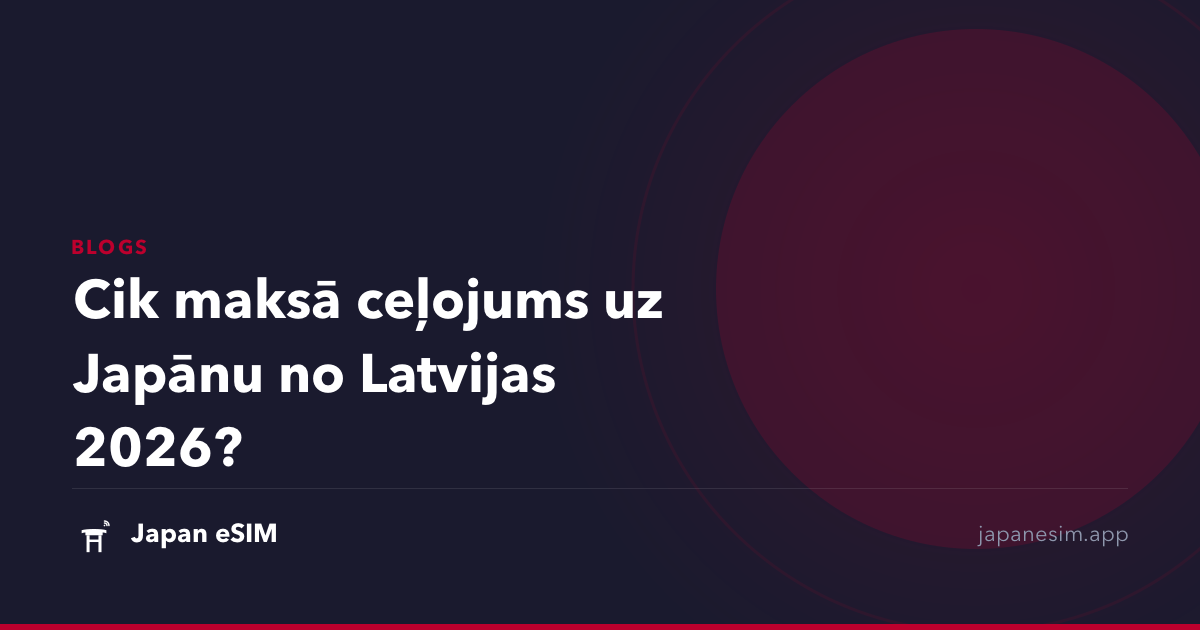 Cik maksā ceļojums uz Japānu no Latvijas 2026?