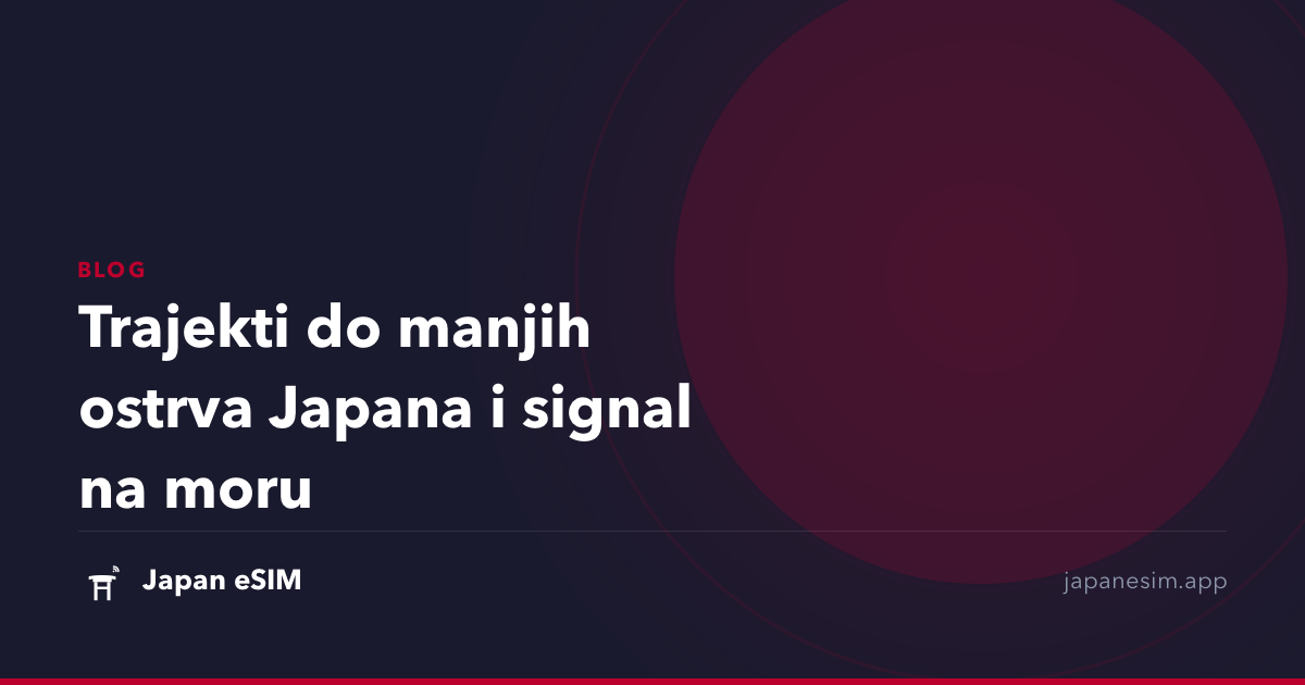 Trajekti do manjih ostrva Japana i signal na moru