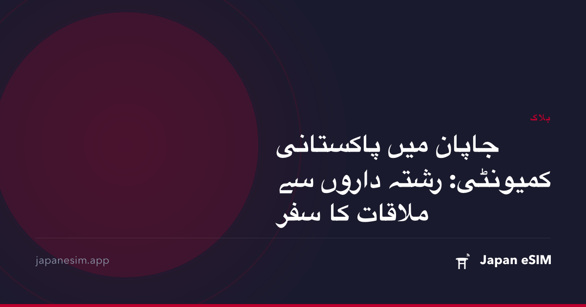 جاپان میں پاکستانی کمیونٹی: رشتہ داروں سے ملاقات کا سفر