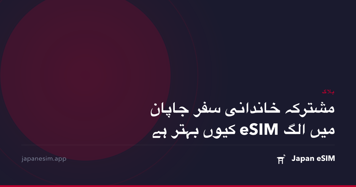 مشترکہ خاندانی سفر جاپان میں الگ eSIM کیوں بہتر ہے