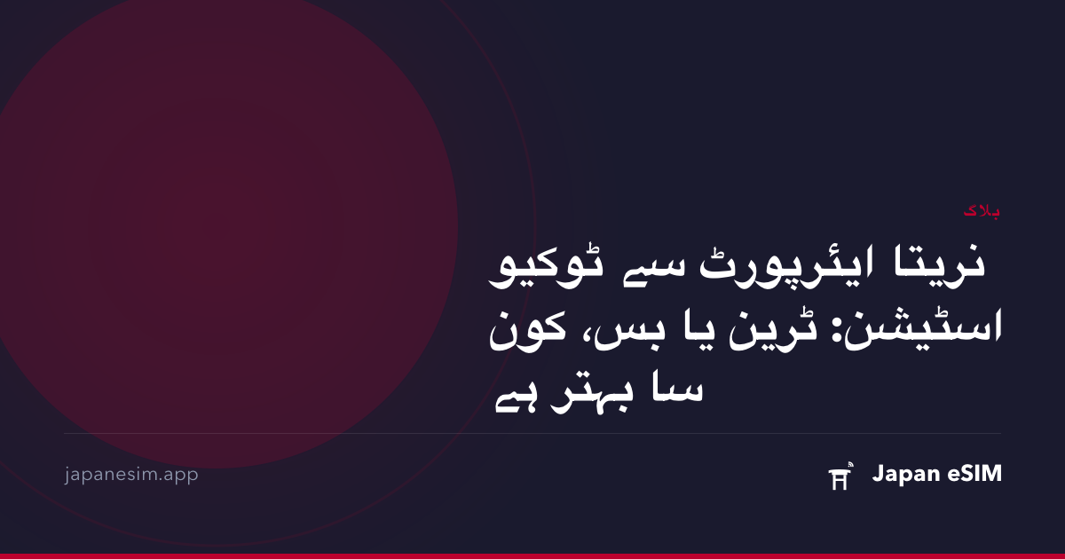 نریتا ایئرپورٹ سے ٹوکیو اسٹیشن: ٹرین یا بس، کون سا بہتر ہے
