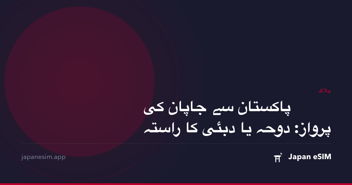 پاکستان سے جاپان کی پرواز: دوحہ یا دبئی کا راستہ